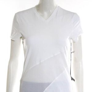 NEW Lija White SS Compression Fitness Tech Top S